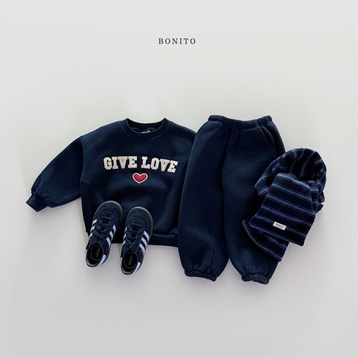 ❄️深藍105現貨❄️ bonito 基本款縮口刷毛運動褲🧸韓國童裝-細節圖3