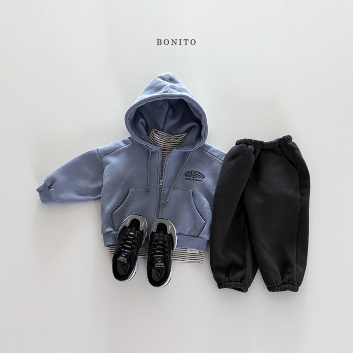 ❄️深藍105現貨❄️ bonito 基本款縮口刷毛運動褲🧸韓國童裝-細節圖6