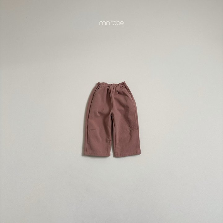 🍰卡其80灰藍100現貨🍰minirobe 基本款鬆緊腰長褲🧸韓國童裝-細節圖7