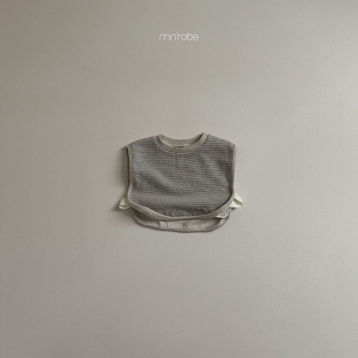 ❄️淺灰現貨❄️ minirobe 橫條紋造型背心🧸韓國童裝-細節圖5
