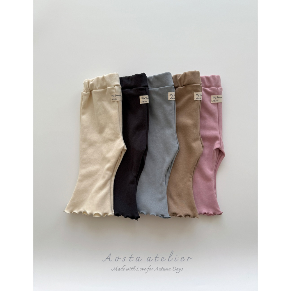 🍂粉色80現貨🍂 AOSTA 基本款小喇叭褲🧸小寶衣櫃-細節圖2