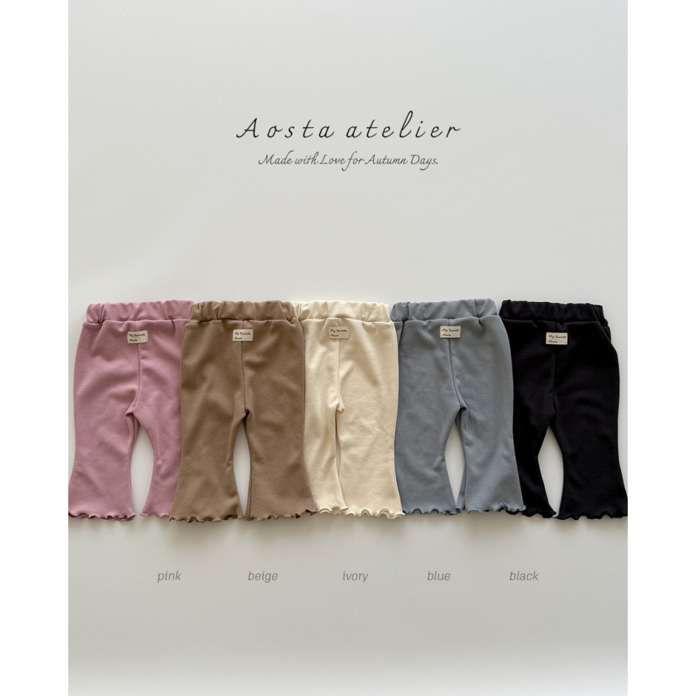 🍂粉色80現貨🍂 AOSTA 基本款小喇叭褲🧸小寶衣櫃-細節圖3