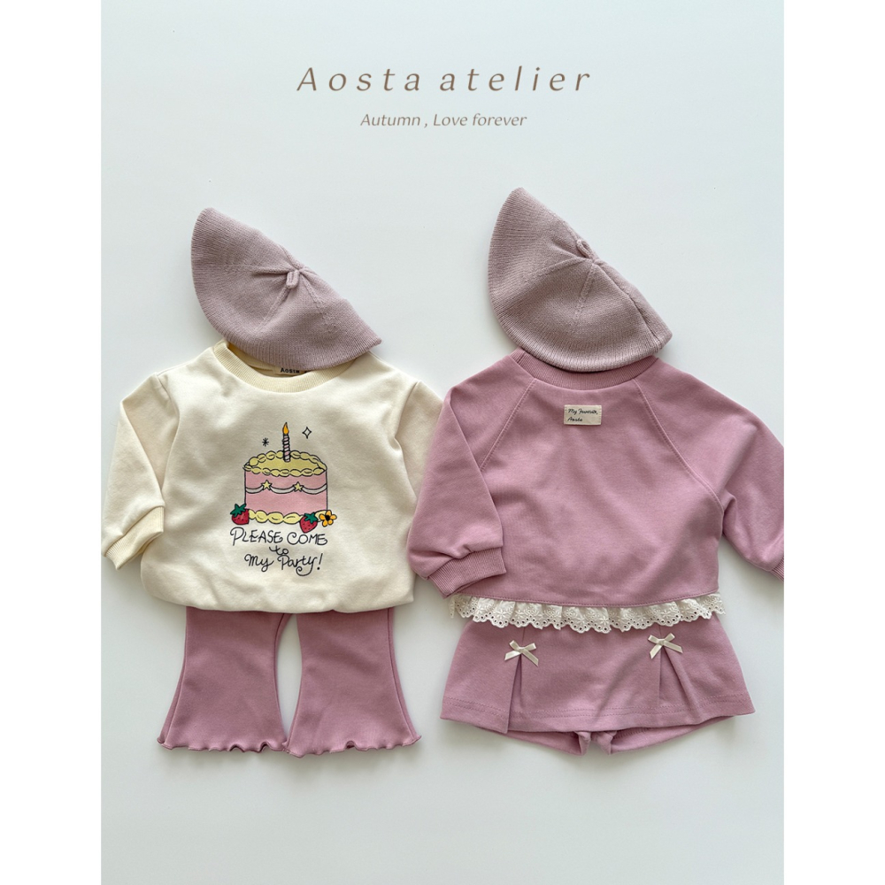 🍂粉色80現貨🍂 AOSTA 基本款小喇叭褲🧸小寶衣櫃-細節圖7