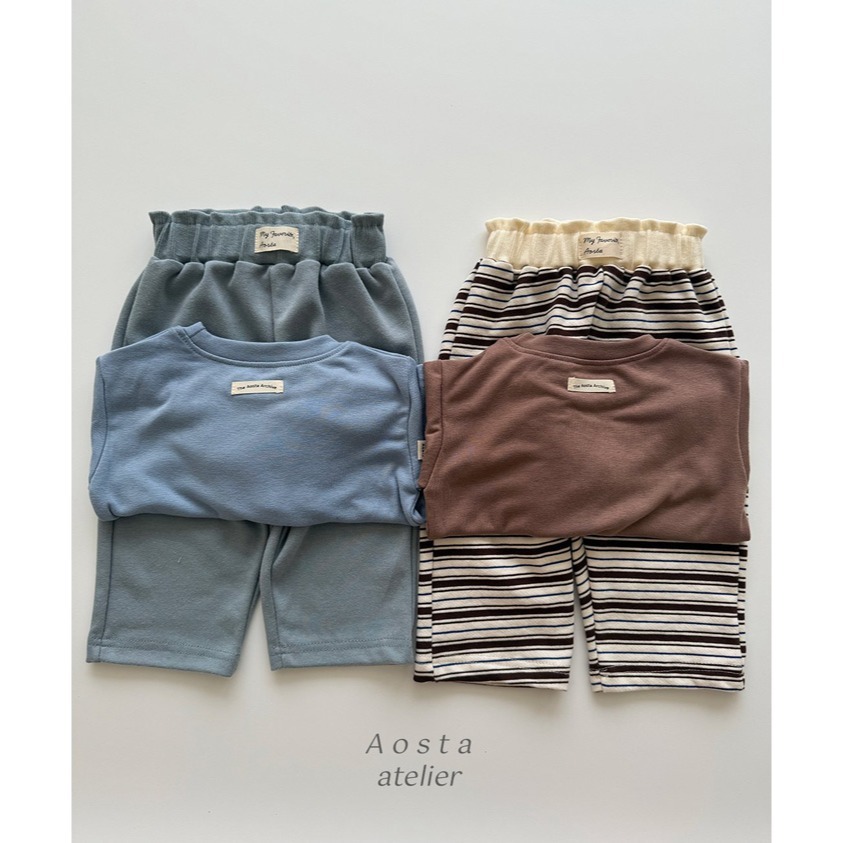 🍂藍色100現貨🍂 AOSTA 基本款素色長袖Tee 🧸韓國童裝-細節圖6