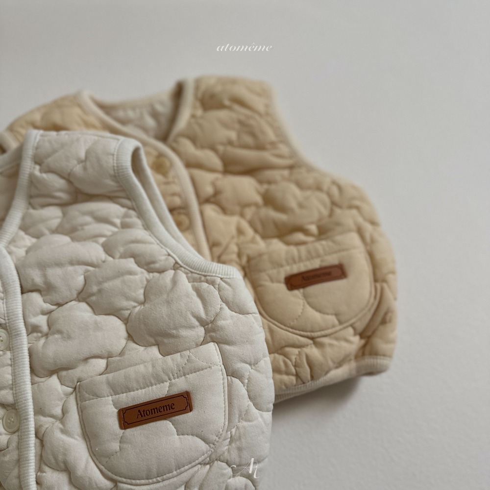 ❄️黃色100現貨❄️Atomeme 暖呼呼雲朵背心外套 🧸韓國童裝-細節圖2
