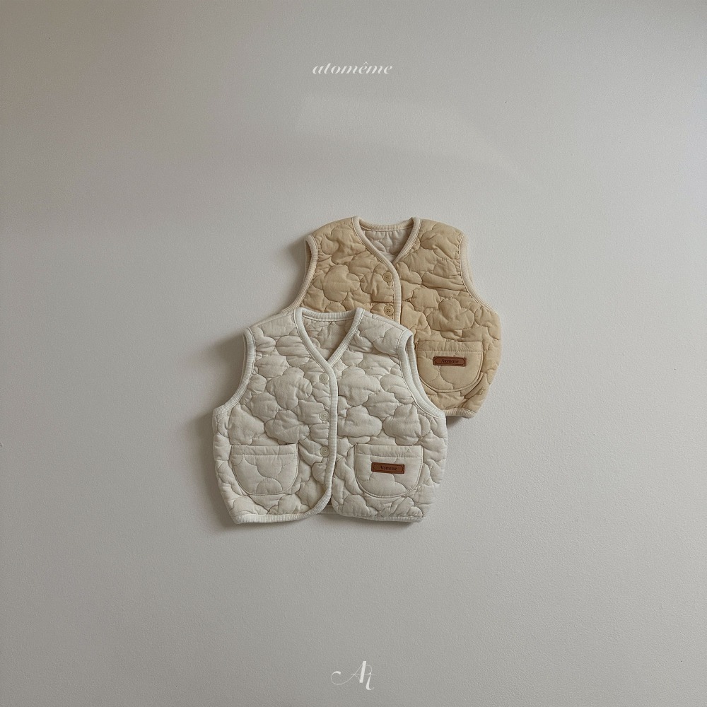 ❄️黃色100現貨❄️Atomeme 暖呼呼雲朵背心外套 🧸韓國童裝-細節圖3