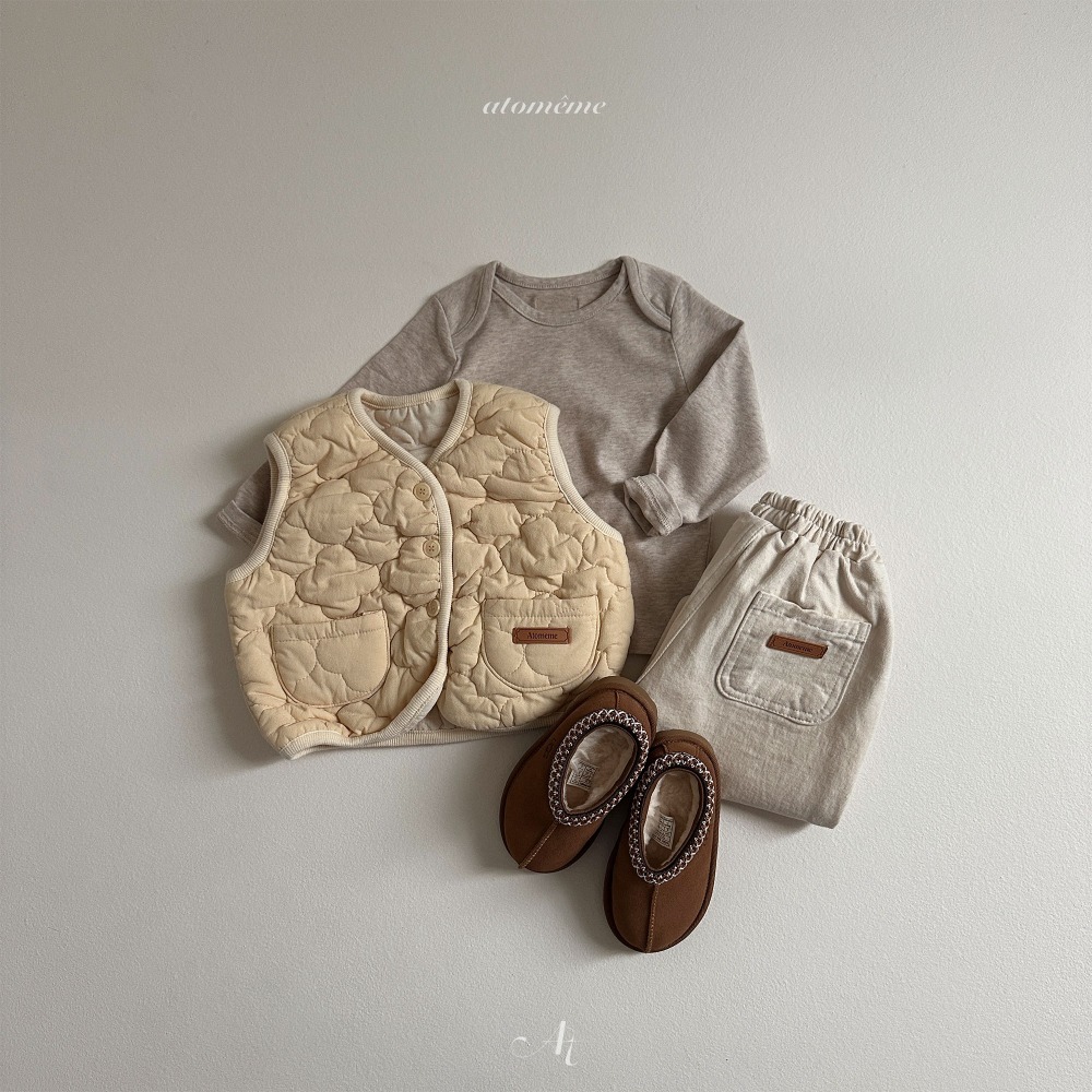 ❄️黃色100現貨❄️Atomeme 暖呼呼雲朵背心外套 🧸韓國童裝-細節圖8