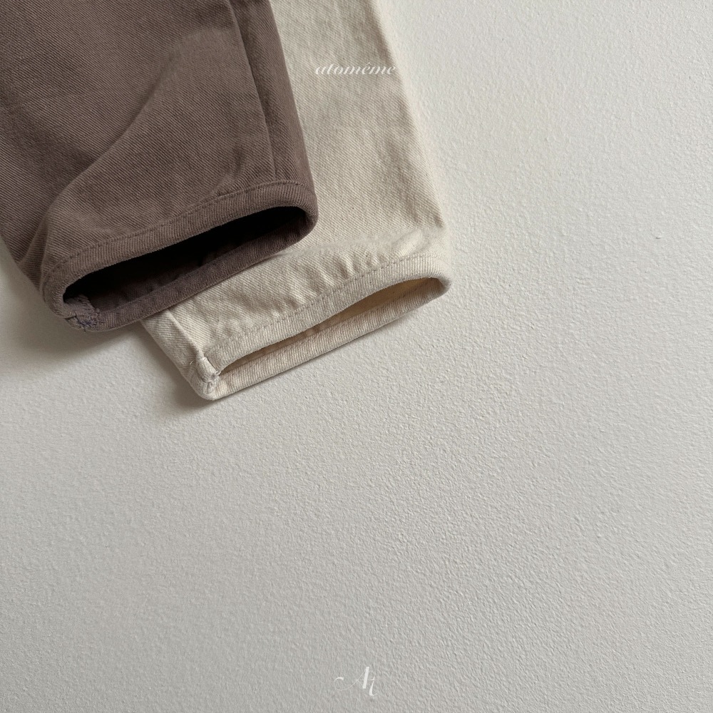 ❄️棕色80/100現貨❄️Atomeme 鬆緊腰百搭長褲🧸韓國童裝-細節圖4