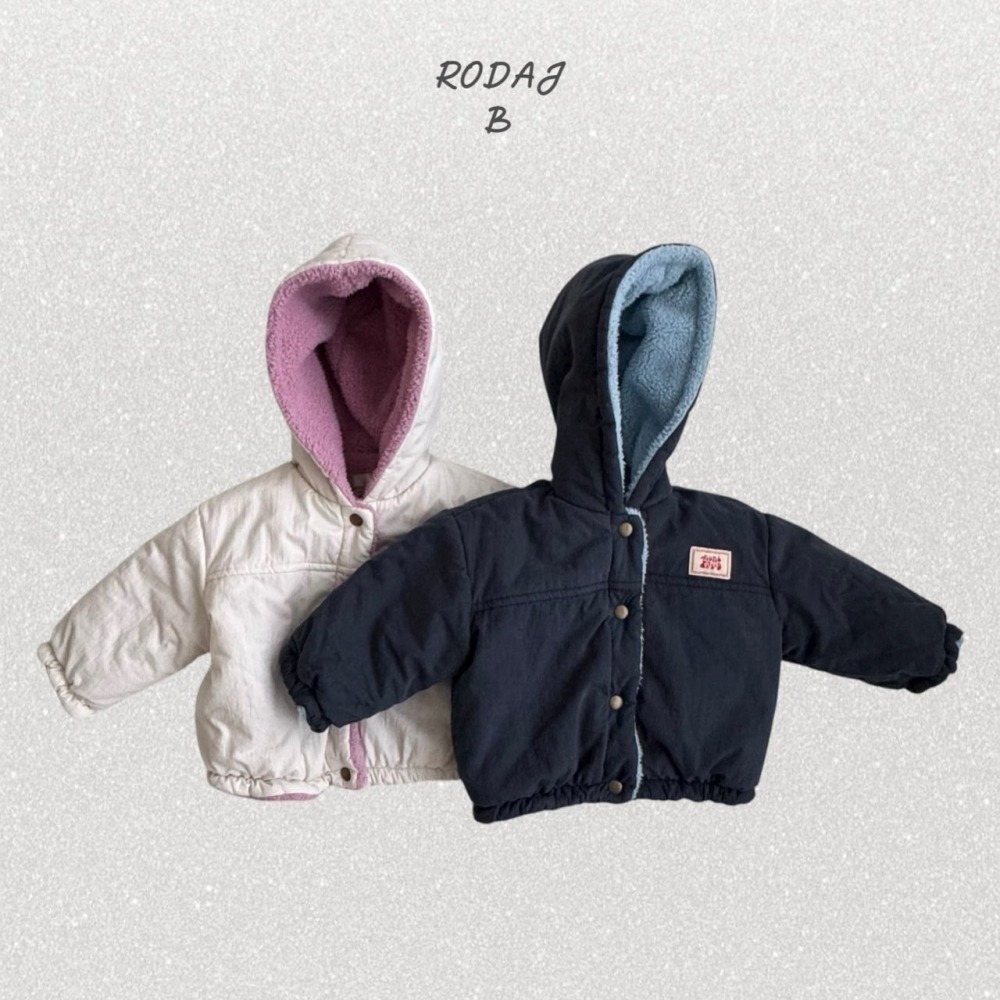 ❄️白90現貨❄️RODAJ baby 兩面穿暖呼呼連帽外套🧸韓國童裝-細節圖2