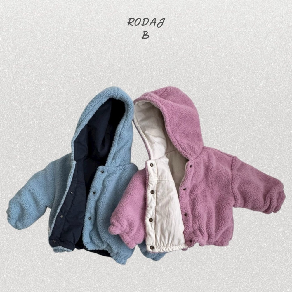 ❄️白90現貨❄️RODAJ baby 兩面穿暖呼呼連帽外套🧸韓國童裝-細節圖3