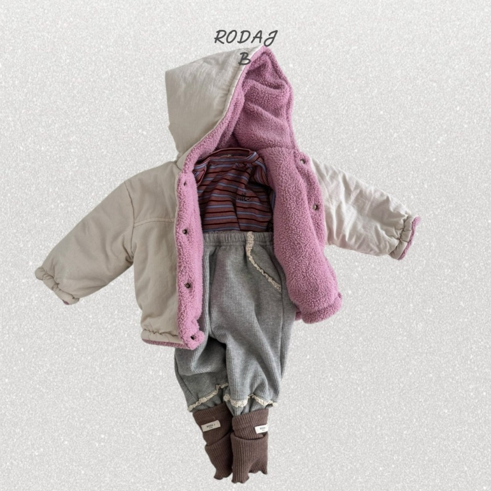 ❄️白90現貨❄️RODAJ baby 兩面穿暖呼呼連帽外套🧸韓國童裝-細節圖6