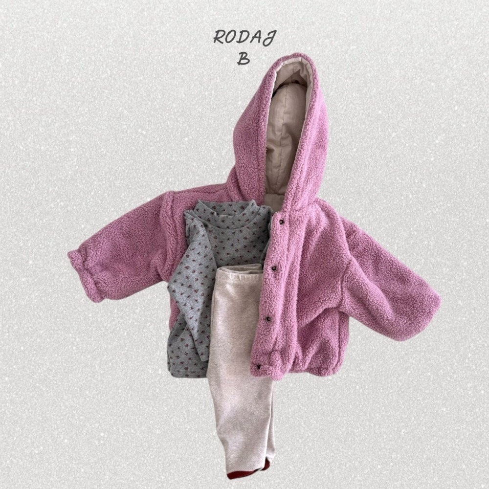 ❄️白90現貨❄️RODAJ baby 兩面穿暖呼呼連帽外套🧸韓國童裝-細節圖7