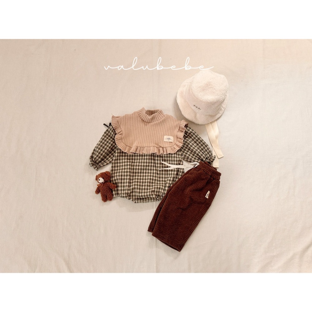 ❄️綠格80現貨❄️valubebe 英倫小格子包屁衣🧸韓國童裝-細節圖10