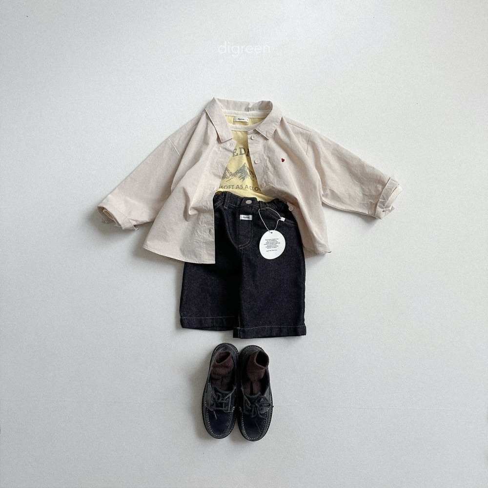 ❄️米白100現貨❄️Digreen kids 小愛心長袖襯衫🧸韓國童裝-細節圖10