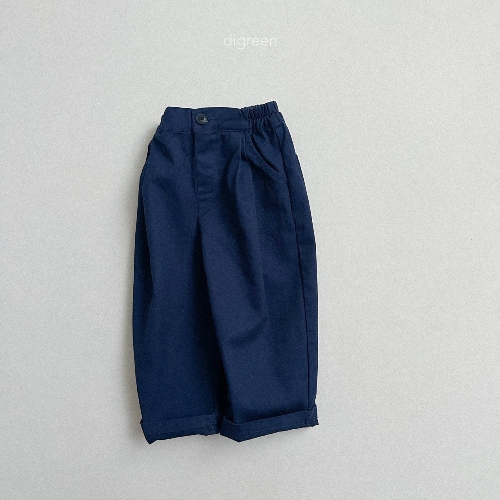 ❄️深藍100現貨❄️Digreen kids 側鬆緊休閒褲🧸韓國童裝-細節圖4