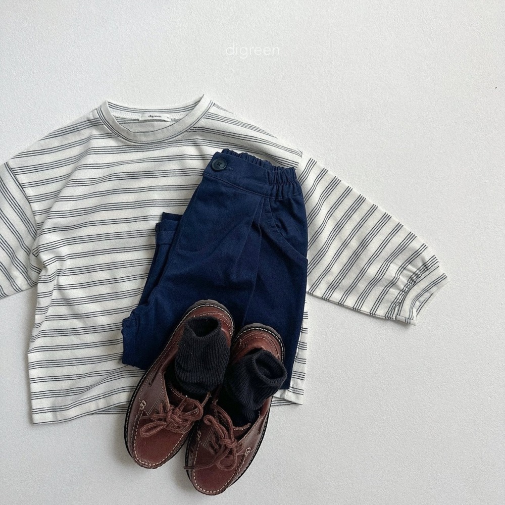 ❄️深藍100現貨❄️Digreen kids 側鬆緊休閒褲🧸韓國童裝-細節圖6