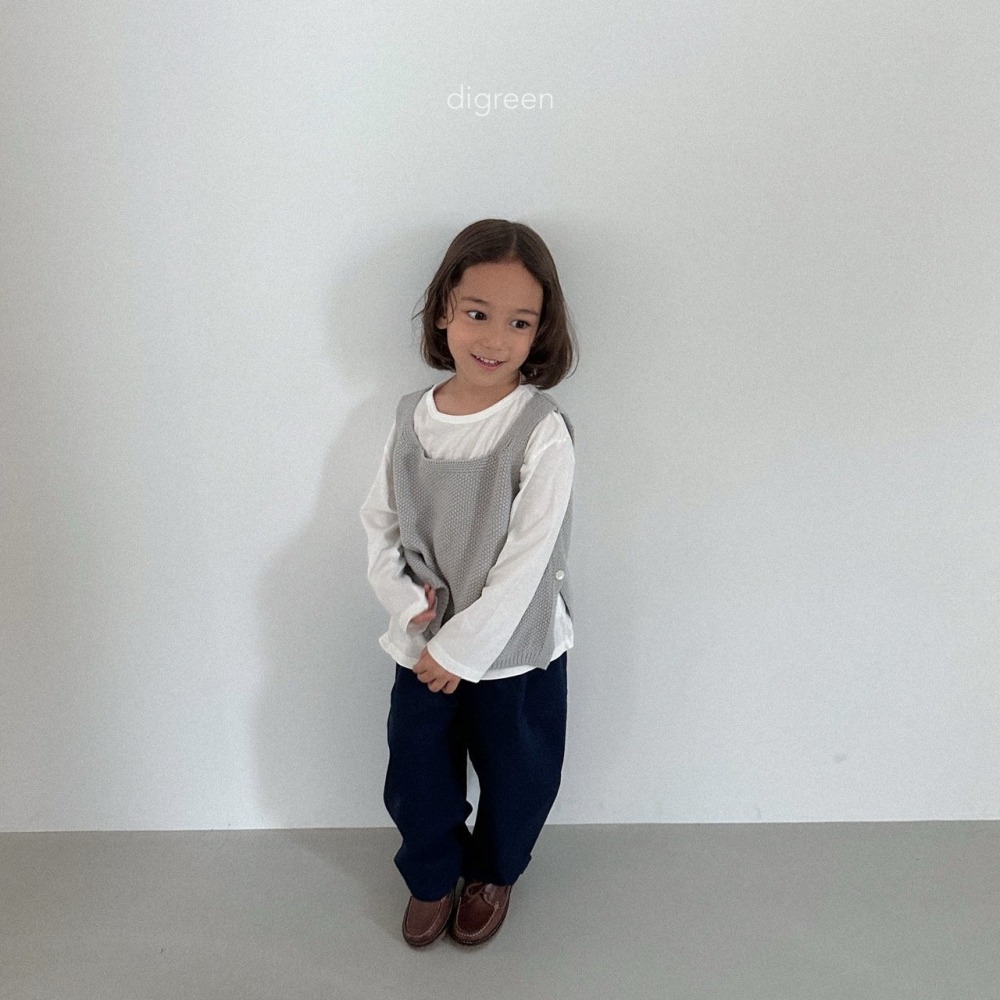 ❄️深藍100現貨❄️Digreen kids 側鬆緊休閒褲🧸韓國童裝-細節圖11