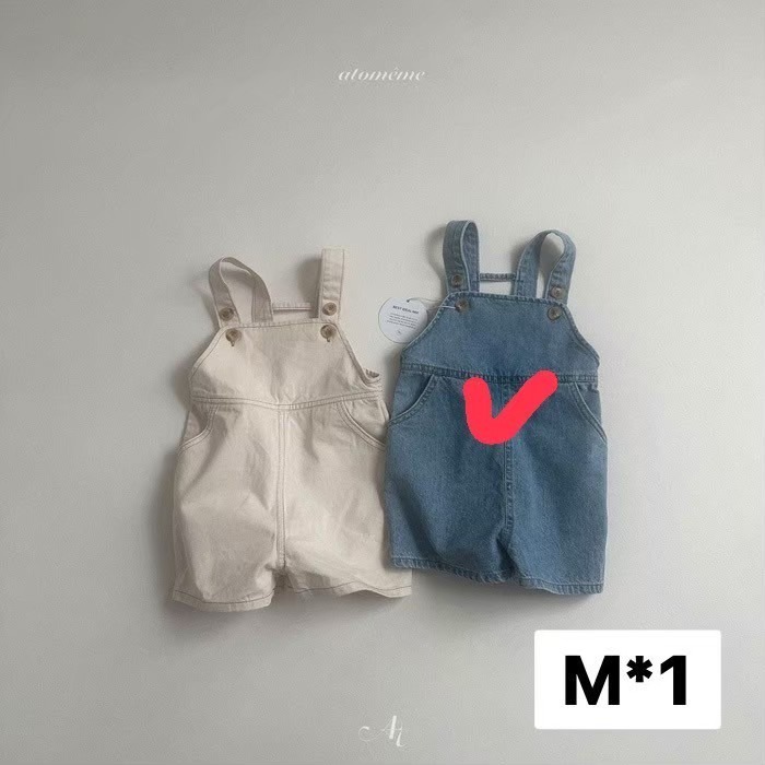 🍂牛仔藍90現貨🍂atomeme 牛仔吊帶褲🧸韓國童裝-細節圖2