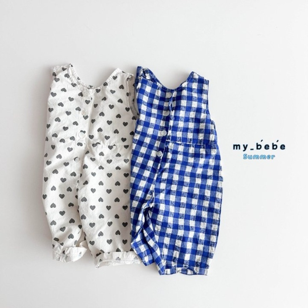 🌴藍80現貨🌴mybebe 小格子背心連身衣🧸韓國童裝-細節圖4