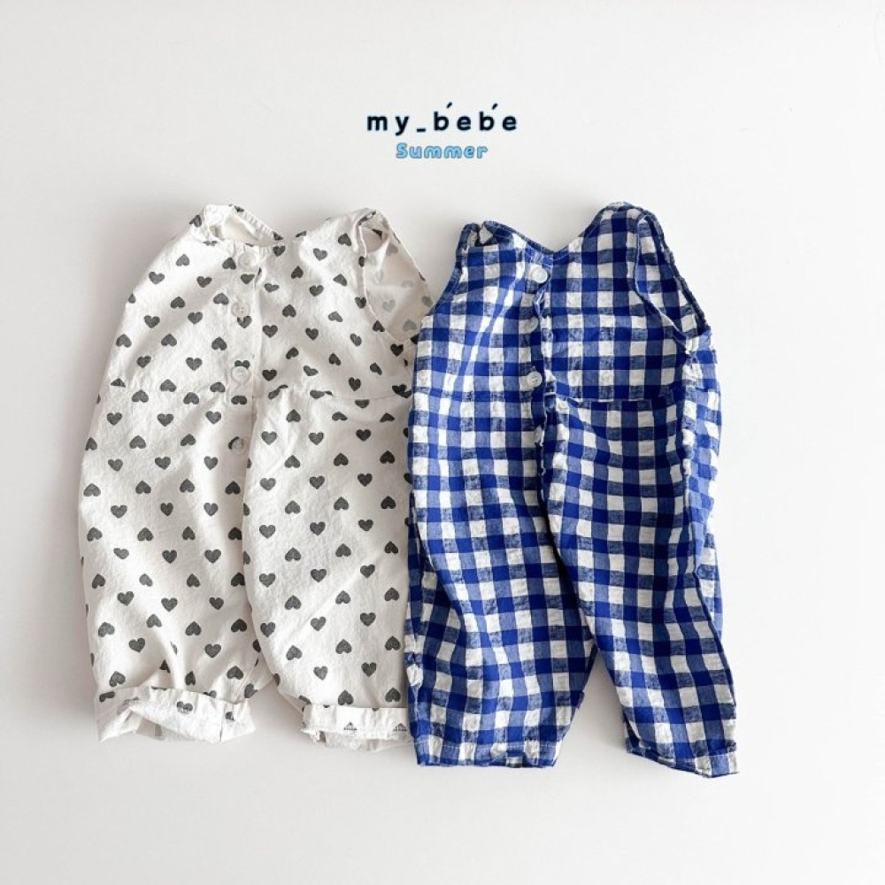 🌴藍80現貨🌴mybebe 小格子背心連身衣🧸韓國童裝-細節圖5