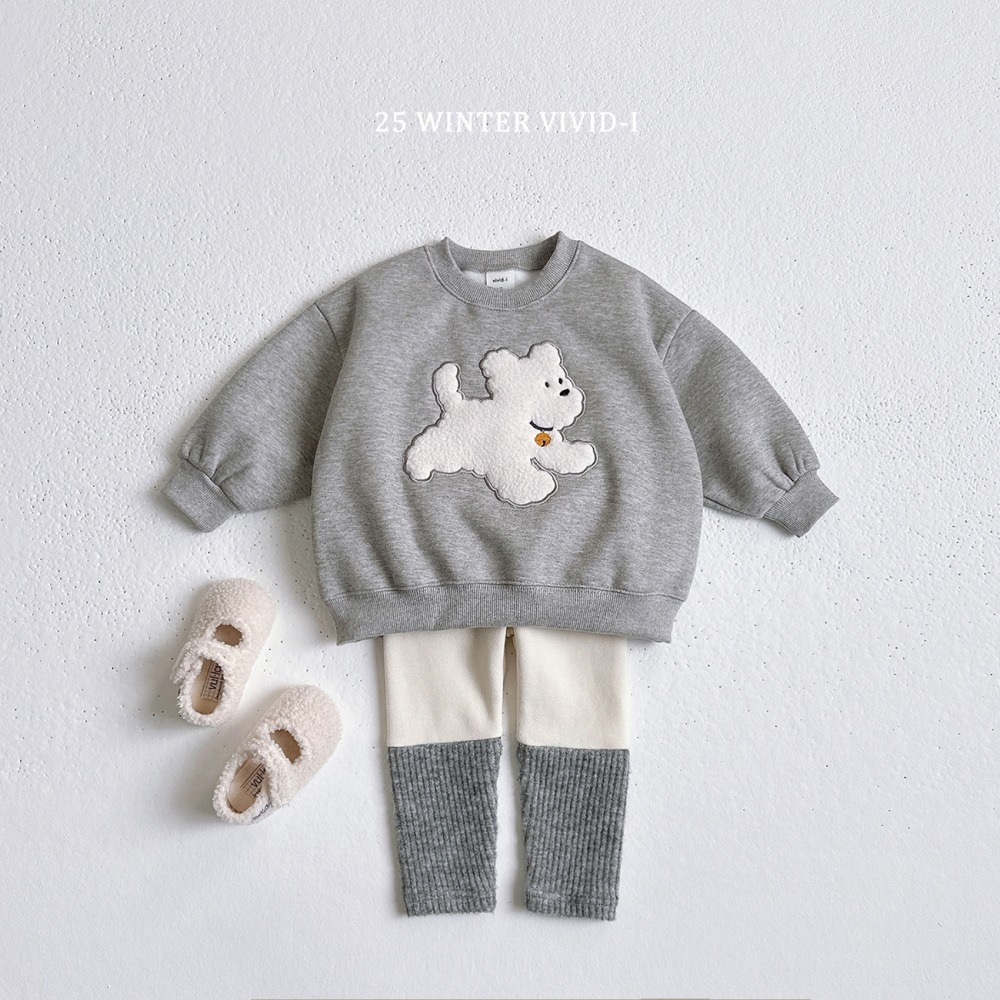 ❄️灰100現貨❄️vividi 可愛動物刷毛上衣🧸韓國童裝-細節圖7