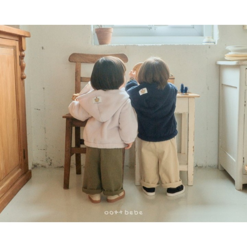 ❄️粉紫85/深藍105現貨❄️oottbebe 毛茸茸保暖連帽外套🧸韓國童裝-細節圖4