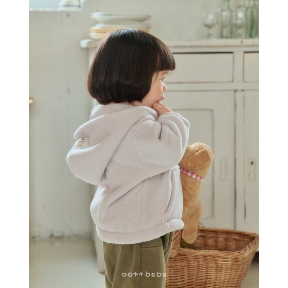 ❄️粉紫85/深藍105現貨❄️oottbebe 毛茸茸保暖連帽外套🧸韓國童裝-細節圖6