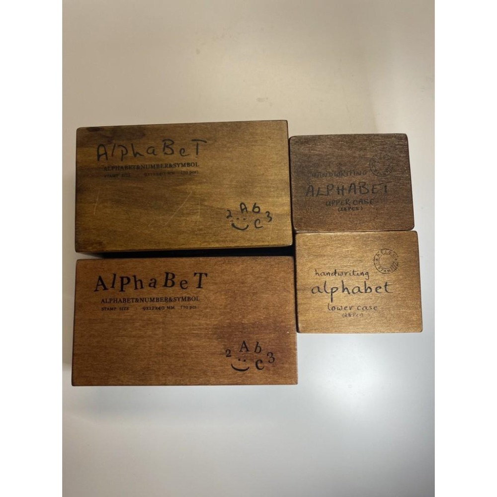木質印章 字母印章 英文字母印章手寫英文字母木盒印章 簡約木盒數字+英文印章組打字機體 正體 手寫英文 字母數字印章-細節圖5