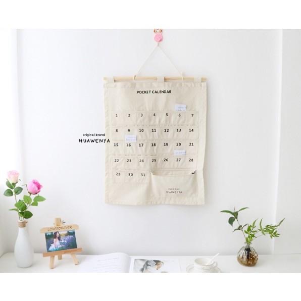 皮老闆3C賣場 北歐風儲蓄月曆壁掛袋 收納掛袋 壁掛 存錢月曆 存錢好幫手 台灣出貨 省錢月曆 零用錢 小資族 存錢掛袋-細節圖3