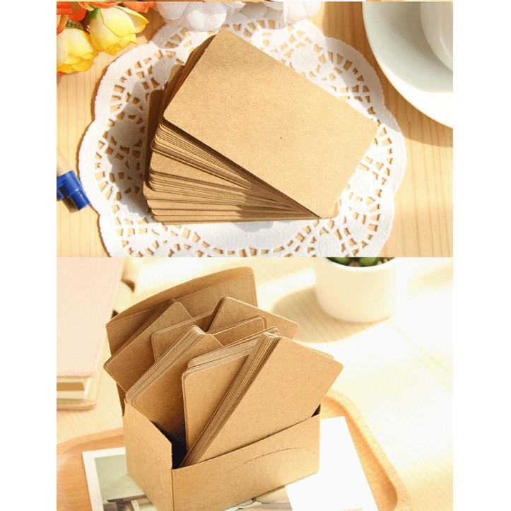 台灣現貨加厚款 DIY復古牛皮小卡片 復古懷舊 單字卡 紙卡 空白字卡 單字卡 祝福小卡 牛皮紙卡 白色紙卡-細節圖4