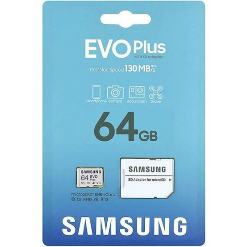 三星EVO Plus microSDXC UHS I U1 A1 V10 64GB記憶卡全新品