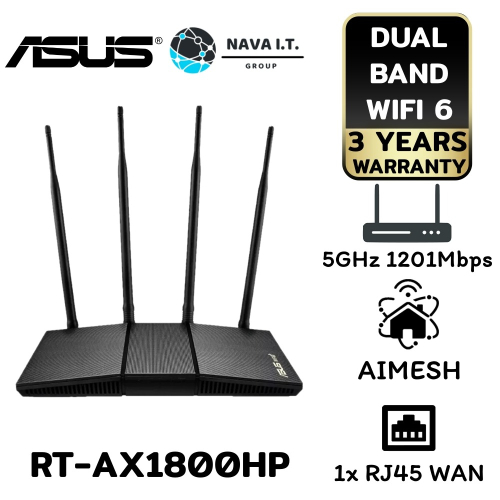 華碩 RT-AX1800HP 四天線雙頻 Wi-Fi 6 無線路由器/分享器(全新品)