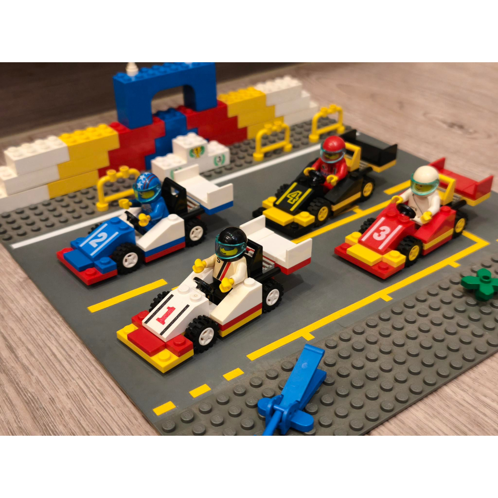 LEGO樂高經典絕版CITY城市系列MOC6395大賽車組二手美品-細節圖2