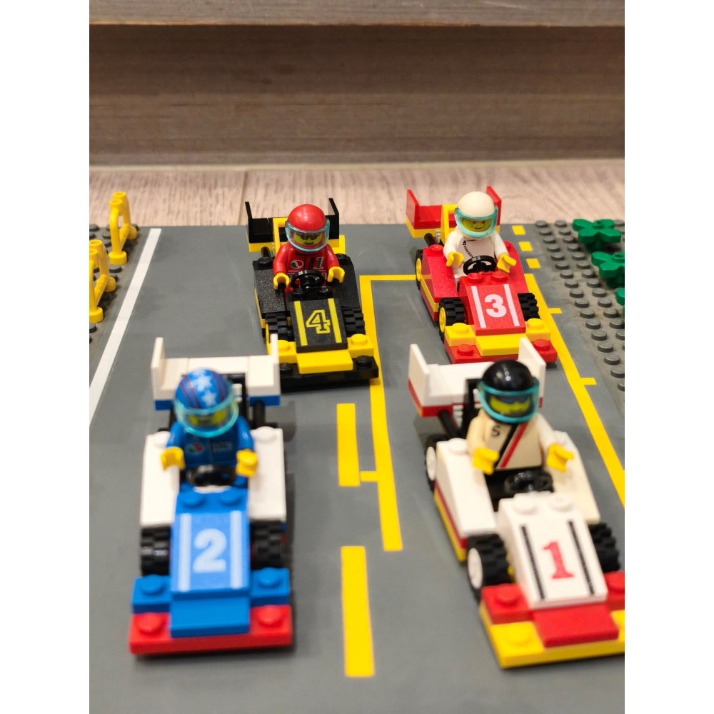 LEGO樂高經典絕版CITY城市系列MOC6395大賽車組二手美品-細節圖4