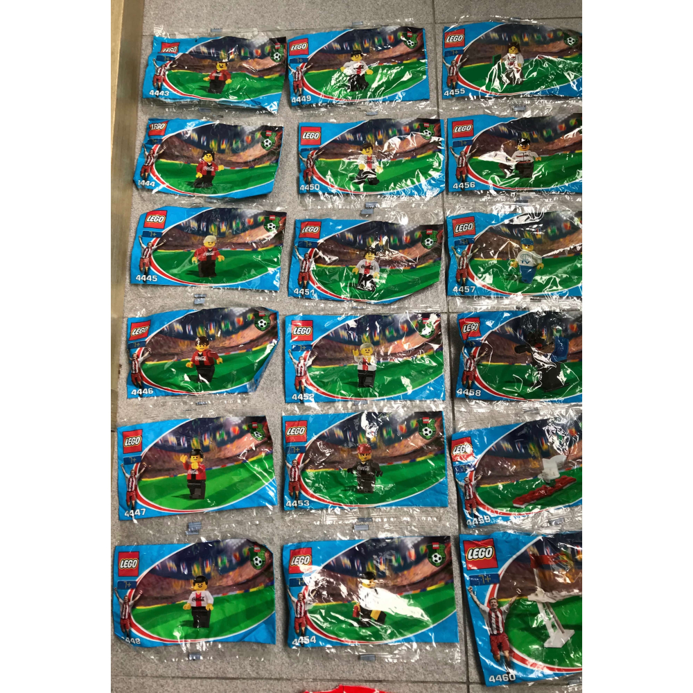 Lego樂高經典絕版世界盃足球賽限定CokeCola可口可樂人偶場景大全套含4443-4472含超稀有4471/4472-細節圖2