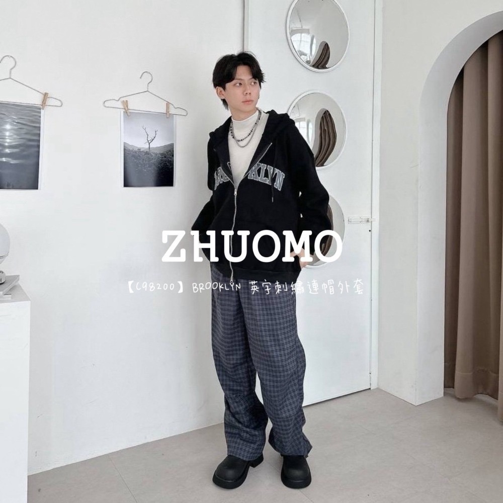 【7天內出貨】正韓 韓系 BROOKLYN 英字 刺繡 連帽 外套 刺繡 帽T 厚磅 長袖 衣服 大尺碼 上衣 男裝-規格圖8