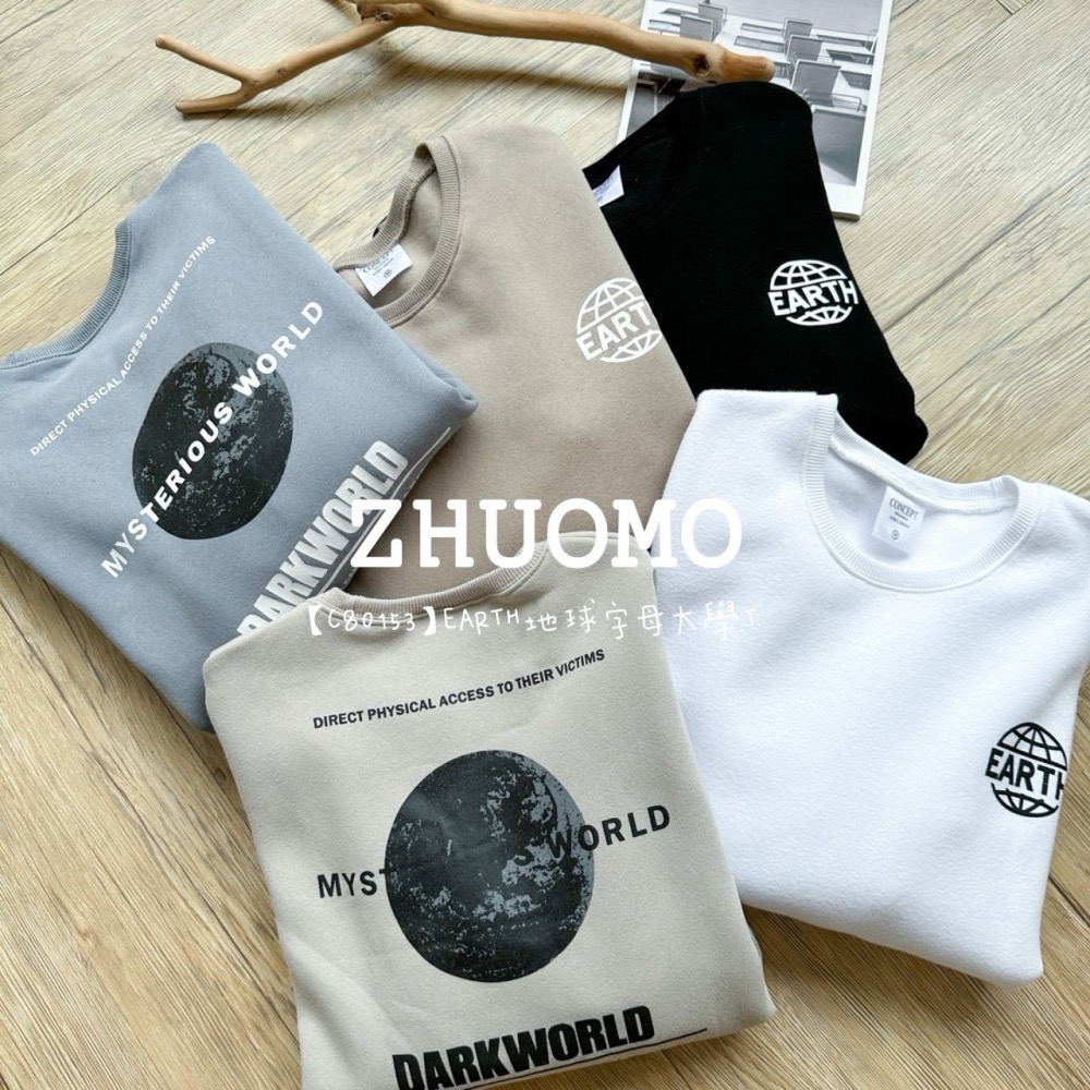 【7天內出貨】正韓 韓系 EARTH地球字母大學T 外套 刺繡 帽T 厚磅 長袖 印花 衣服 大尺碼 上衣 男裝-細節圖9