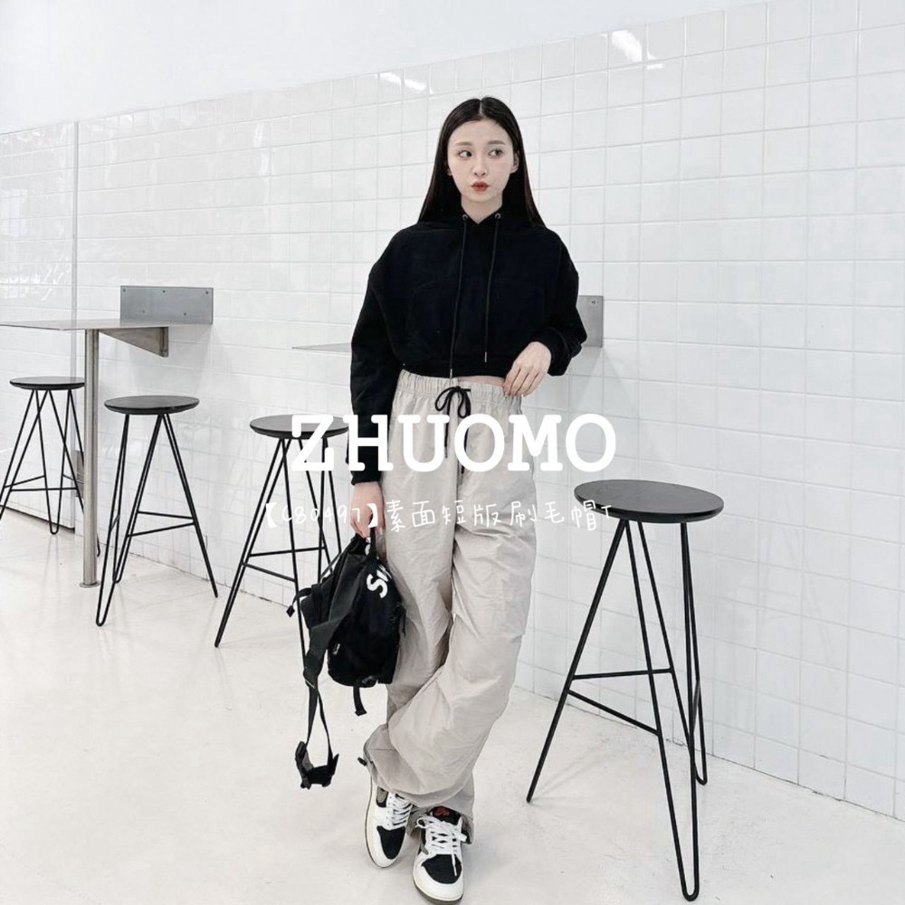 【7天內出貨】正韓 韓系 素面短版刷毛帽T 外套 刺繡 帽T 大學t 厚磅 長袖 印花 衣服 大尺碼 上衣 男裝-規格圖10