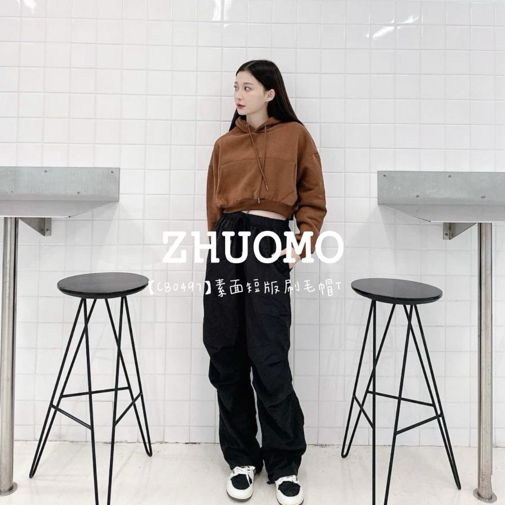 【7天內出貨】正韓 韓系 素面短版刷毛帽T 外套 刺繡 帽T 大學t 厚磅 長袖 印花 衣服 大尺碼 上衣 男裝-規格圖10