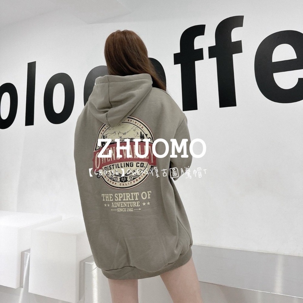 【限時特賣】正韓 韓系 OWENS復古圖騰帽T 外套 刺繡 大學t 厚磅 長袖 印花 衣服 大尺碼 上衣 男裝-規格圖8