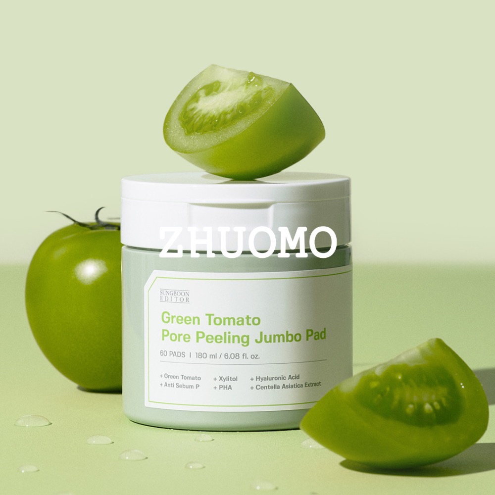 【在台現貨】韓國Sungboon Editor綠番茄毛孔緊緻去角質棉片60入-細節圖2