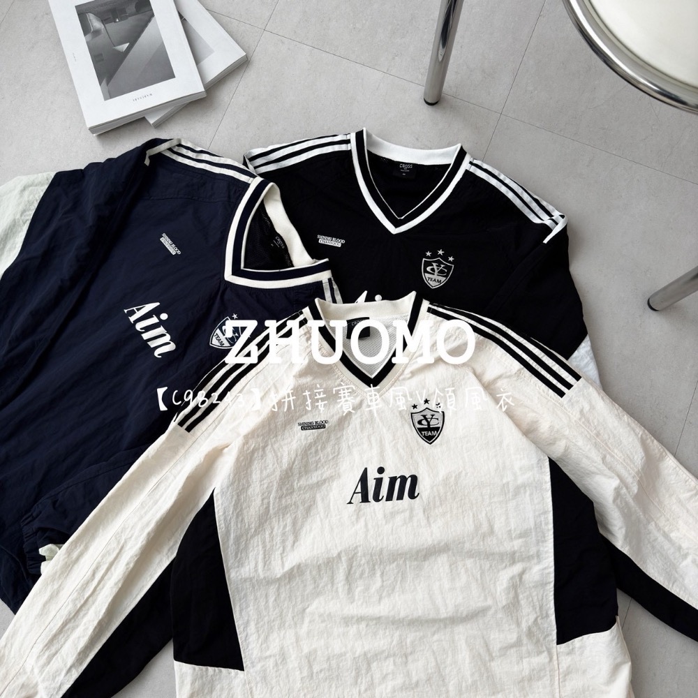 【限時特賣】正韓 韓系 拼接賽車風V領風衣-細節圖7