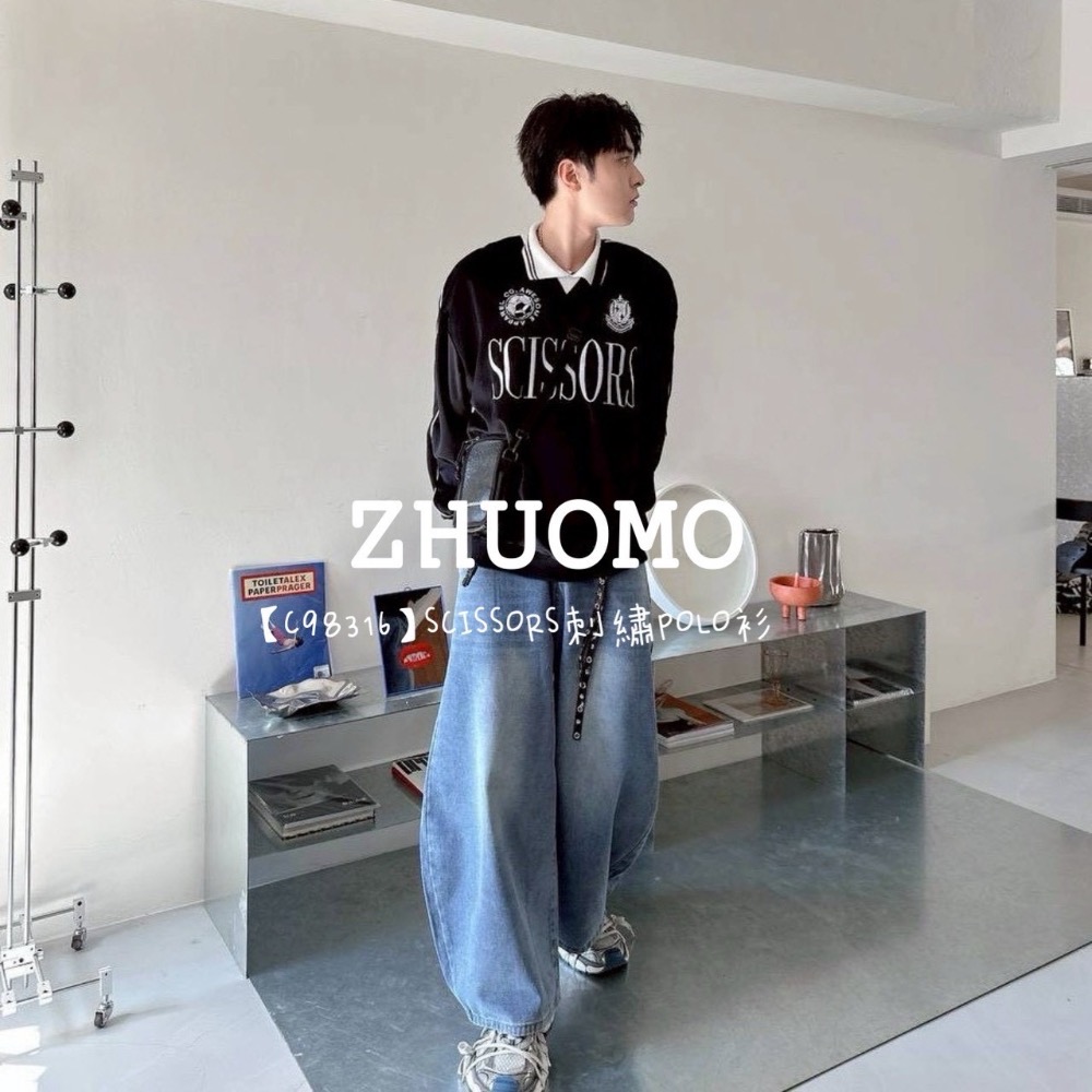 【限時特賣】正韓 韓系 SCISSORS刺繡POLO衫-規格圖7