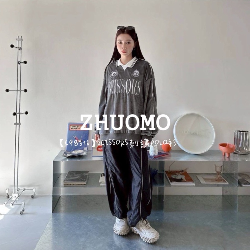 【限時特賣】正韓 韓系 SCISSORS刺繡POLO衫-規格圖7