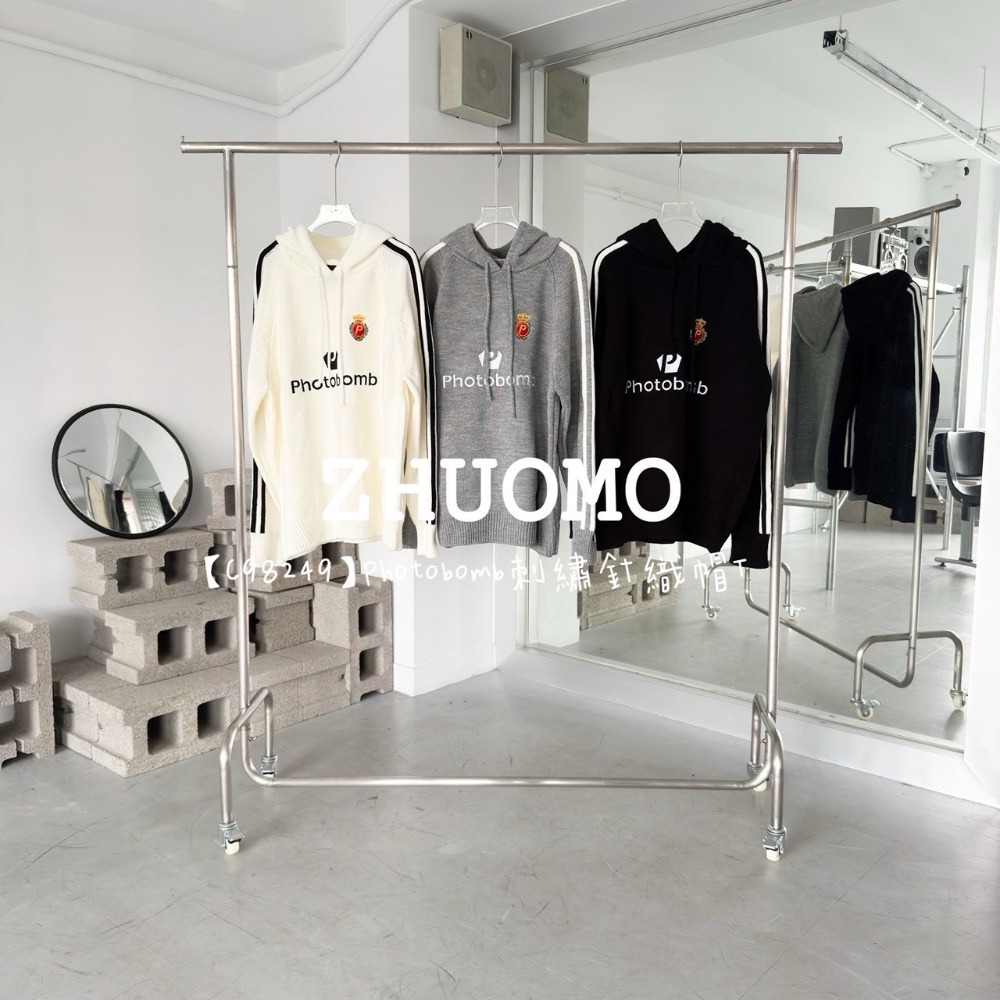 【限時特賣】正韓 韓系 Photobomb刺繡針織帽T 大學t 厚磅 長袖 印花 衣服 大尺碼 上衣 男裝 衛衣 情侶衣-細節圖7