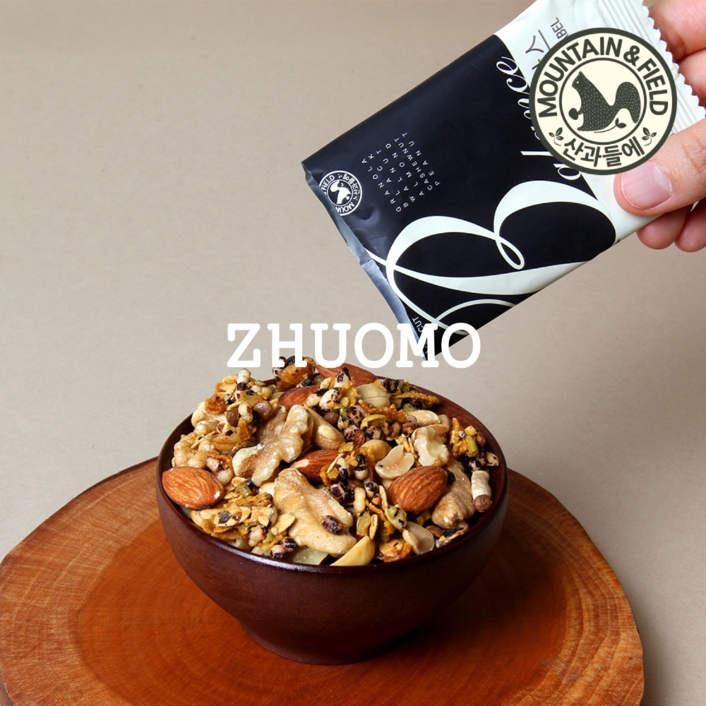 【限時開團-0209截止】韓國 MOUNTAIN & FIELD 松鼠家黑燕麥穀物每日綜合堅果-20g單包*10入-細節圖3