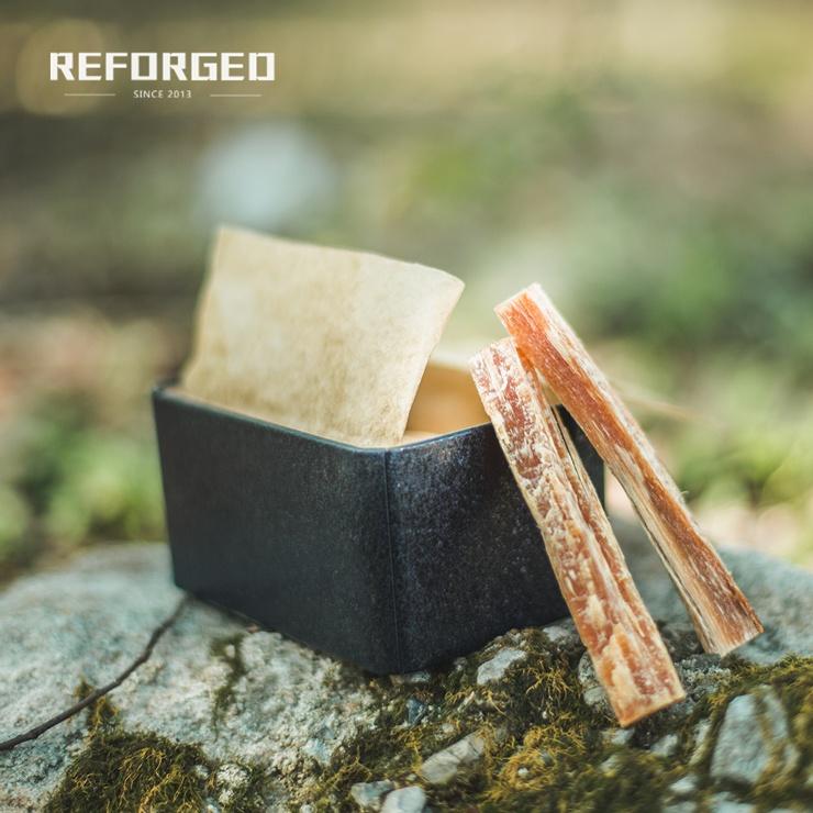 (現貨) Reforged 天然松明木火種 Fatwood 180g精裝鐵盒 #野營 #火種 #露營 #升火 #焚火台-細節圖3