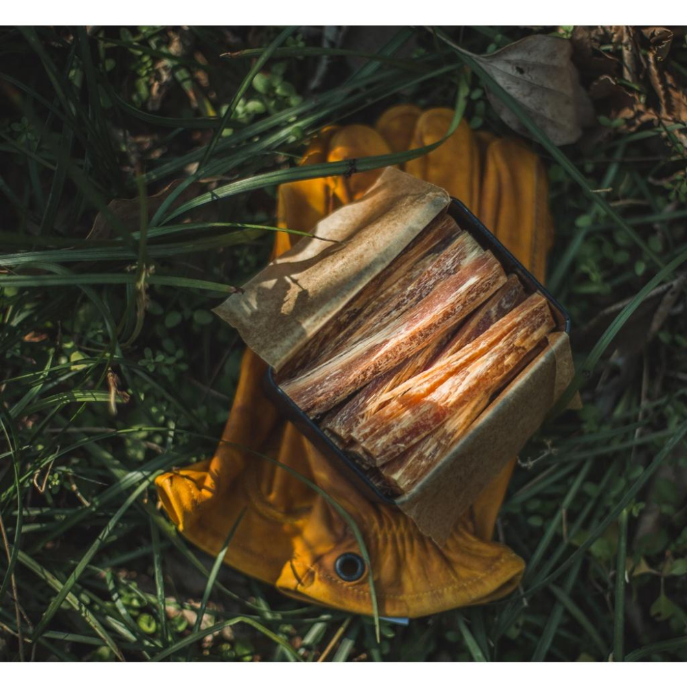 (現貨) Reforged 天然松明木火種 Fatwood 180g精裝鐵盒 #野營 #火種 #露營 #升火 #焚火台-細節圖4