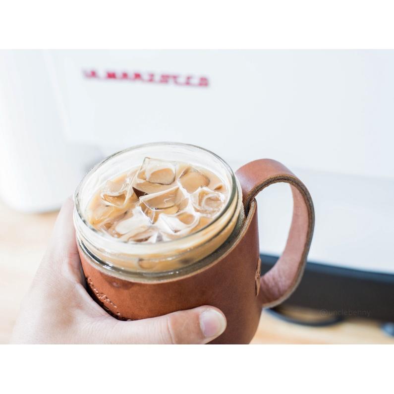 (現貨) REFORGED • 植鞣皮革梅森罐馬克杯 #露營 #戶外杯 #皮革杯 #咖啡罐 #風格露營 #野炊 #梅森罐-細節圖3