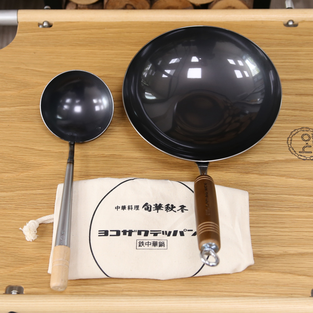 中華炒鍋 套組 旬華秋冬 [日本製]  (附鍋鏟/ 原廠收納袋) 把手可拆 露營攜帶超方便 #戶外廚具 露營鍋-細節圖2